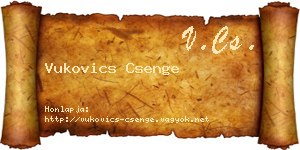 Vukovics Csenge névjegykártya